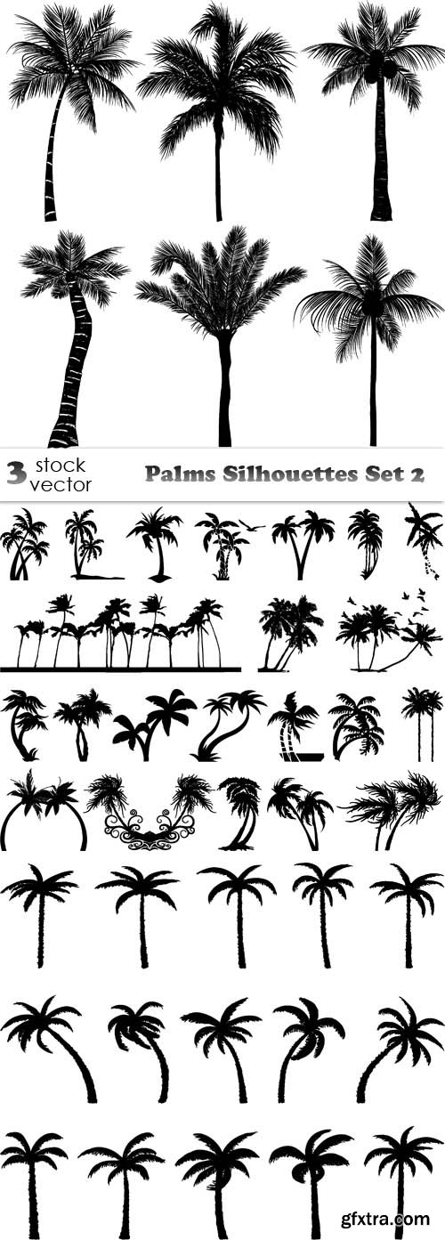 Vectors - Palms Silhouettes Set 2