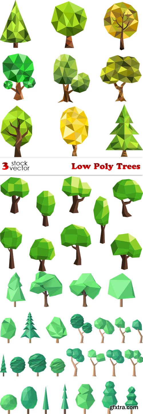 Vectors - Low Poly Trees