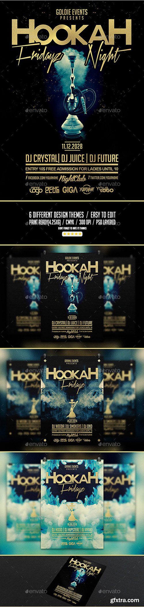 GraphicRiver - Hookah Fridayz Night | Party PSD Flyer Template 10843732