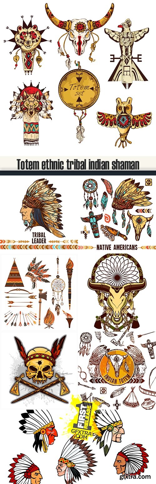 Totem ethnic tribal indian shaman