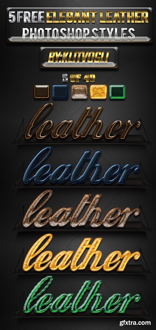 5 Elegant Leather Photoshop Styles