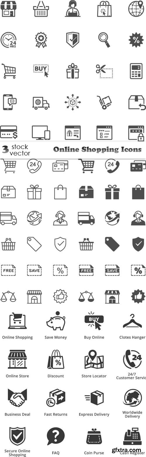 Vectors - Online Shopping Icons
