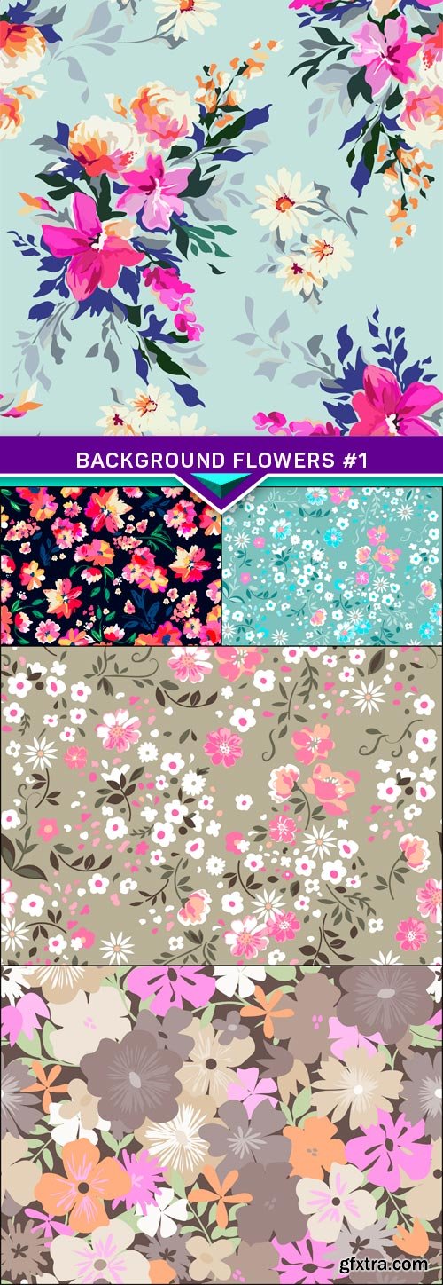 Background flowers #1 5x EPS