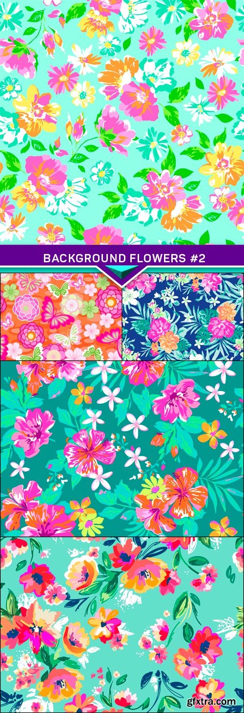 Background flowers #2 5x EPS
