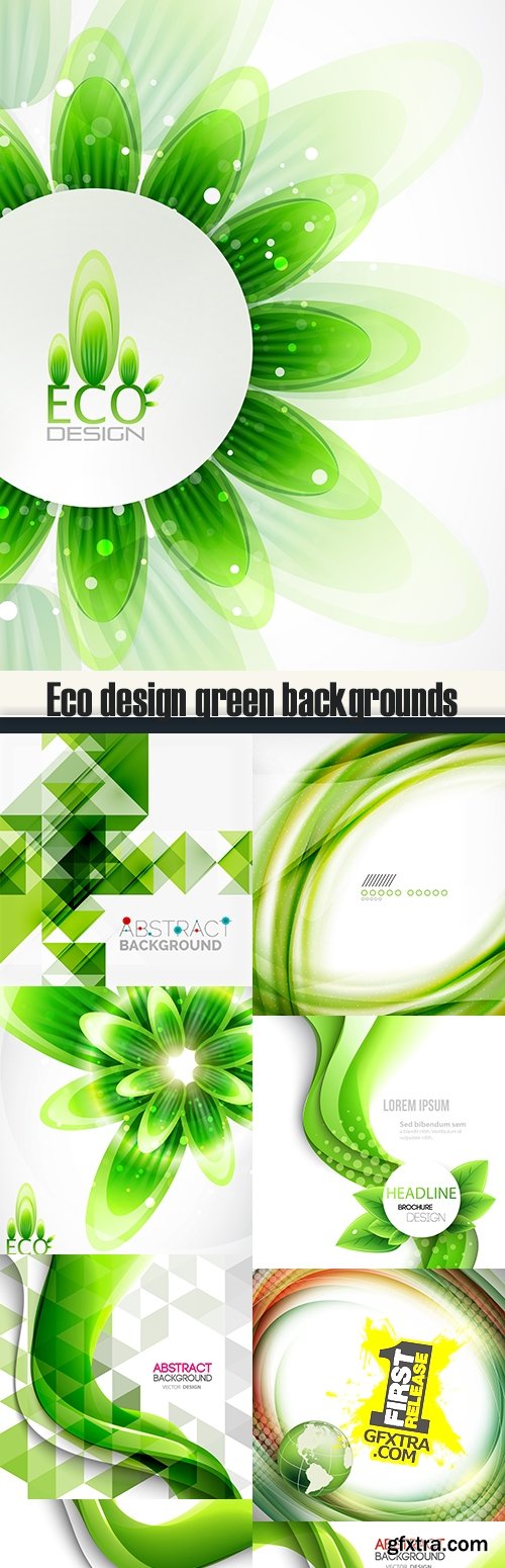 Eco design green backgrounds