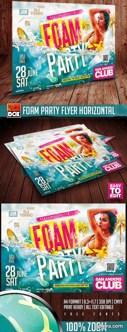 GraphicRiver - Foam Party Flyer Horizontal - 16584250