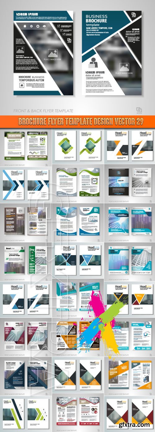 Brochure flyer template design vector 29
