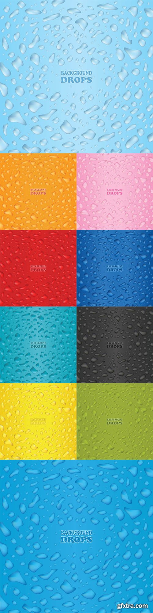 Vector Set - Backgrounds of Water Drops