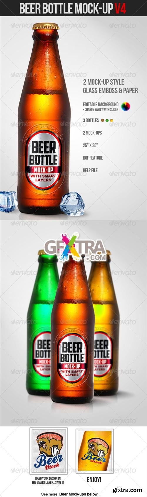 GraphicRiver - Beer Bottle Mock-Up V4