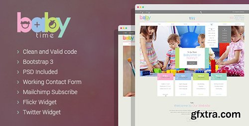 ThemeForest - BabyTime v1.0 - Babysitter, Nurse and Preschool Education HTML Template - 16527954