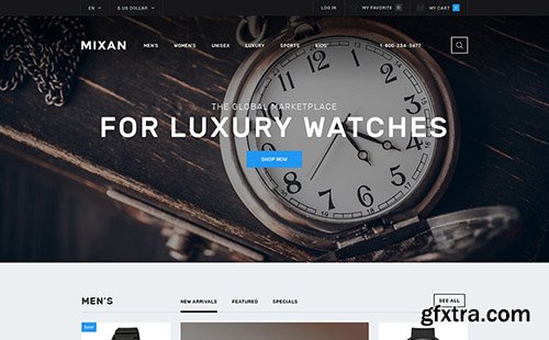 Watches Shop OpenCart Template - TM 57928