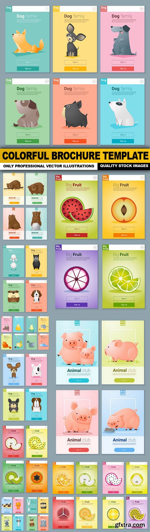 Colorful Brochure Template - 17 Vector