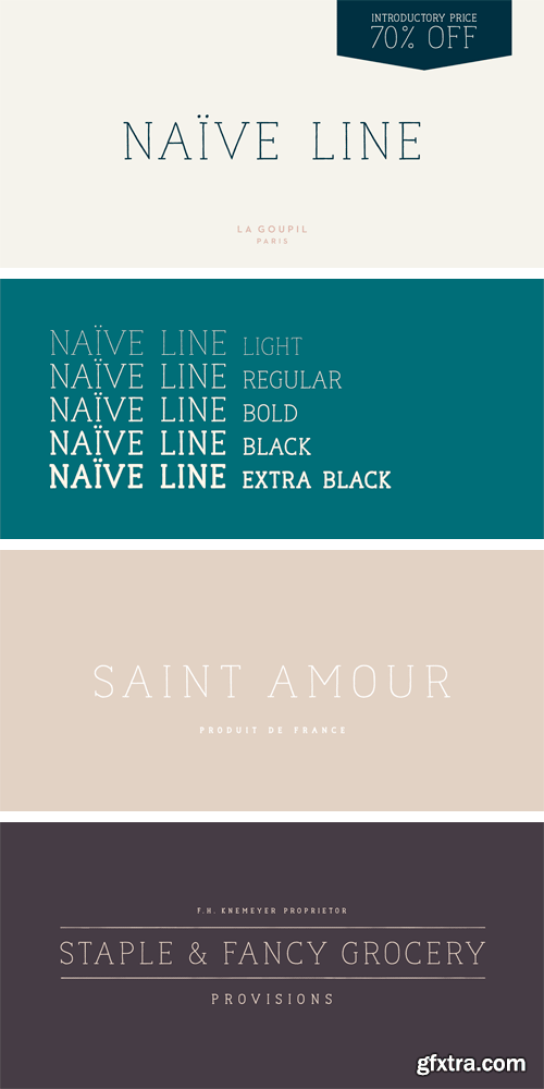 Naive Line Font Family