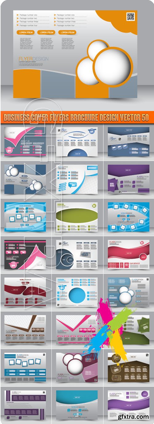 Business cover flyers brochure design vector 50