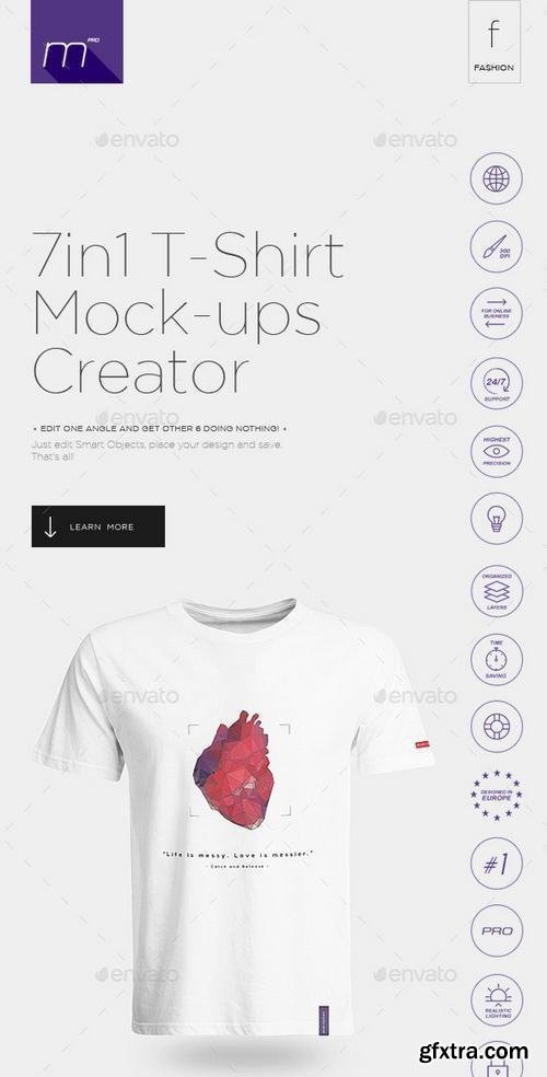 Graphicriver T-shirt Generator 7 in 1 Mock-up 11679368