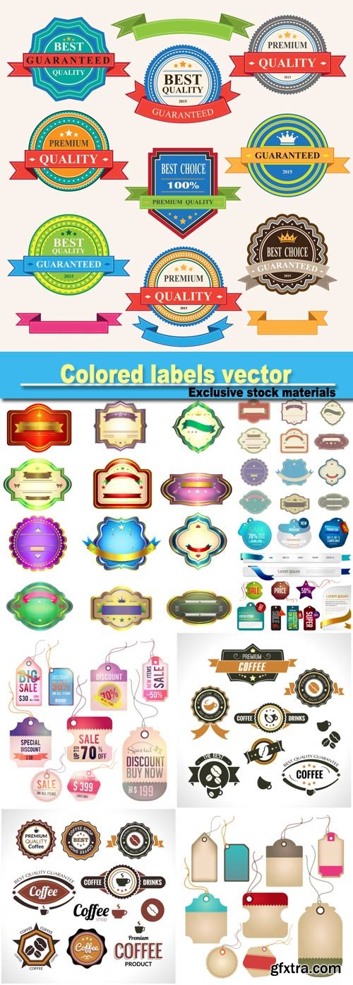 Colored labels vector