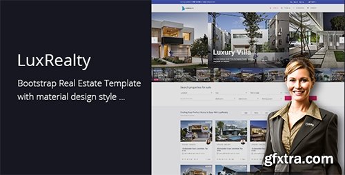 ThemeForest - Lux Realty v1.0 - Real Estate,Property Material Design - 13344874