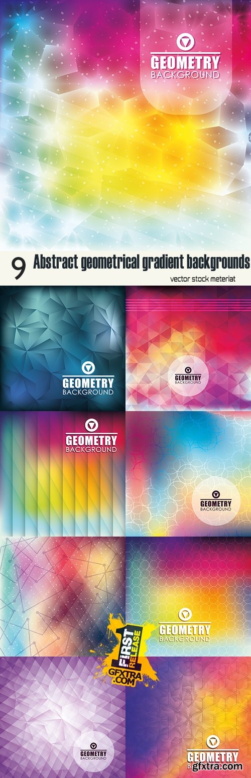 Abstract geometrical gradient backgrounds