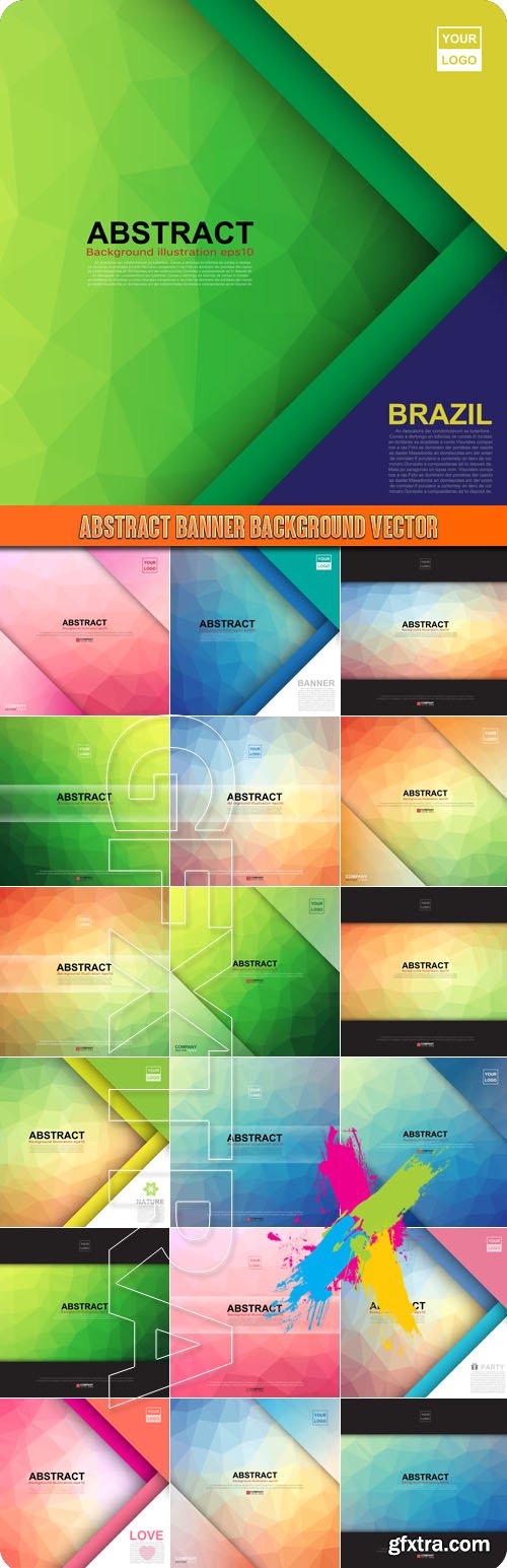 Abstract banner background vector