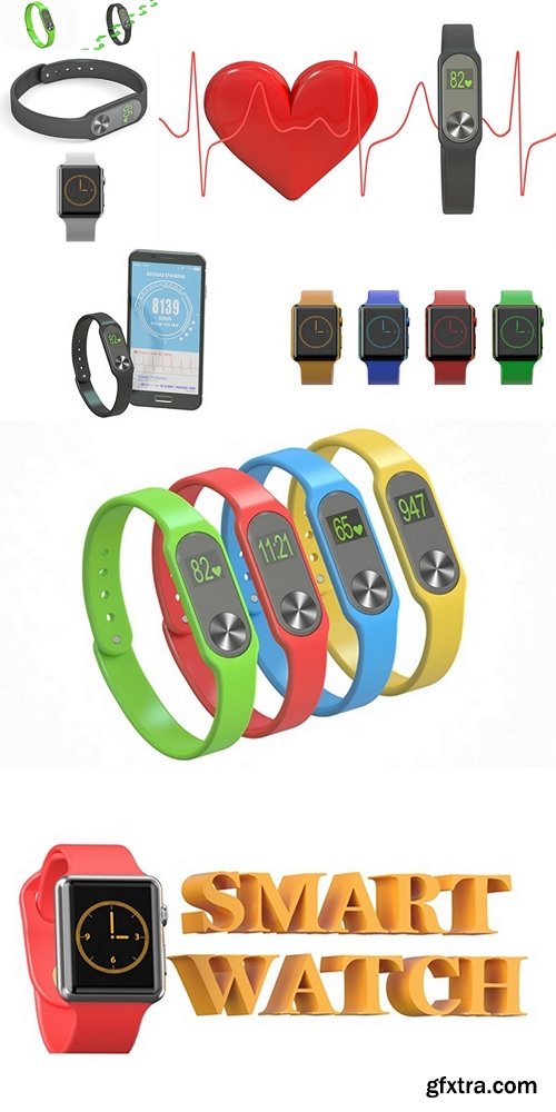 Activity tracker or fitness bracelet with smartphone