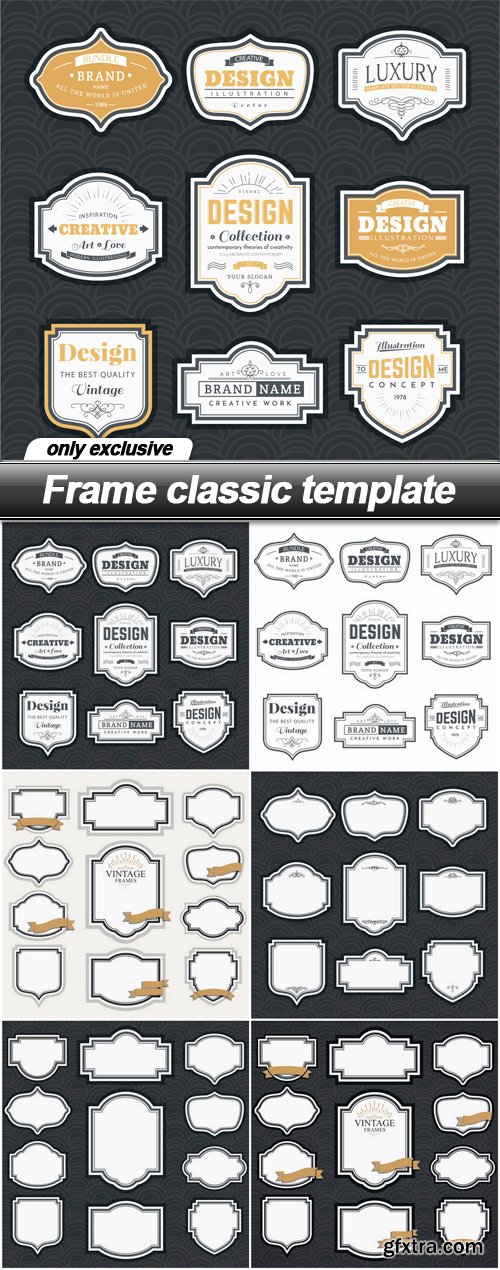 Frame classic template - 7 EPS
