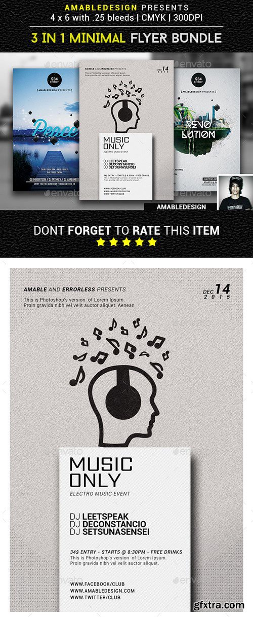 GraphicRiver - 3 in 1 Minimal Flyer/Poster Vol.8