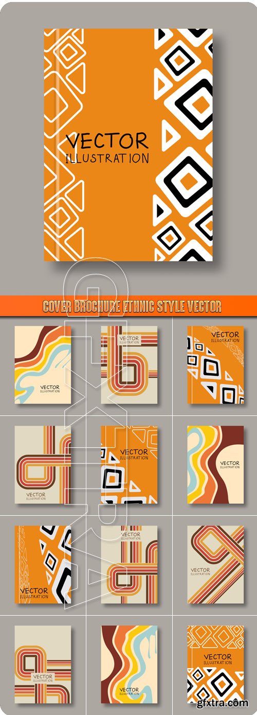Cover brochure ethnic style vector