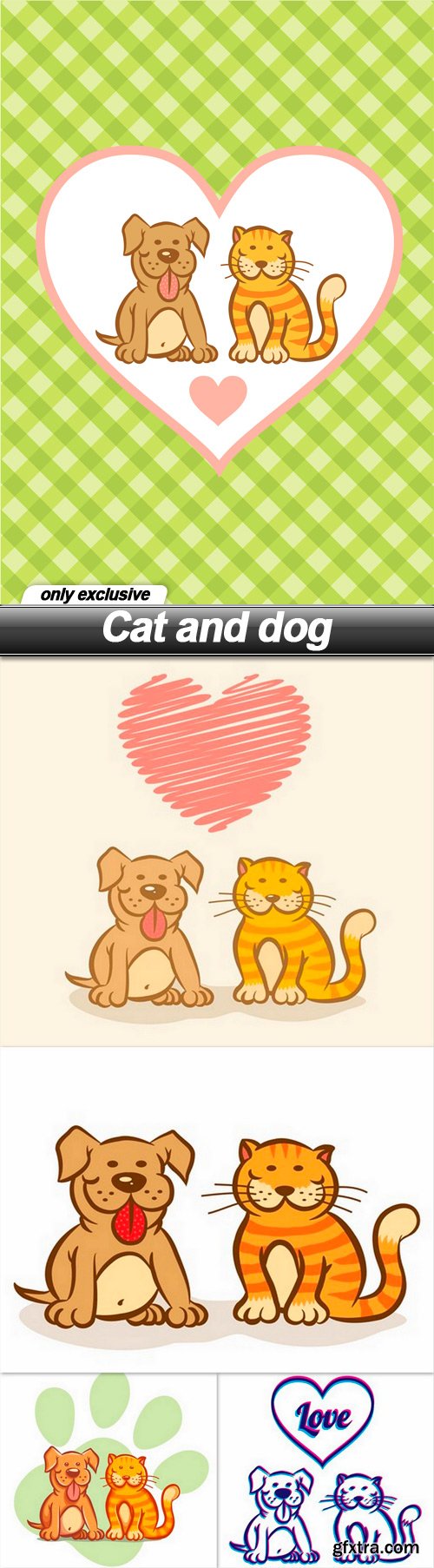 Cat and dog - 5 EPS