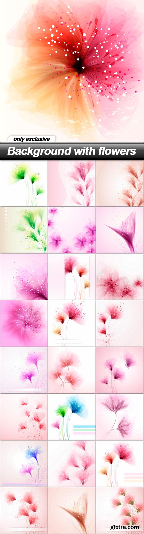 Background with flowers - 25 EPS