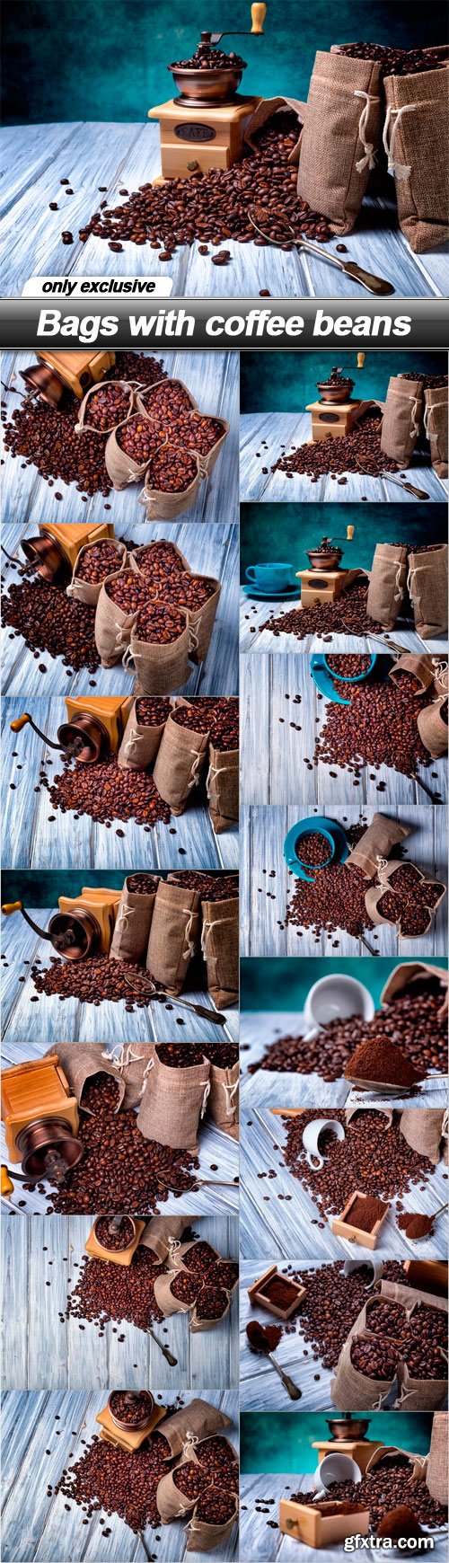 Bags with coffee beans - 15 UHQ JPEG