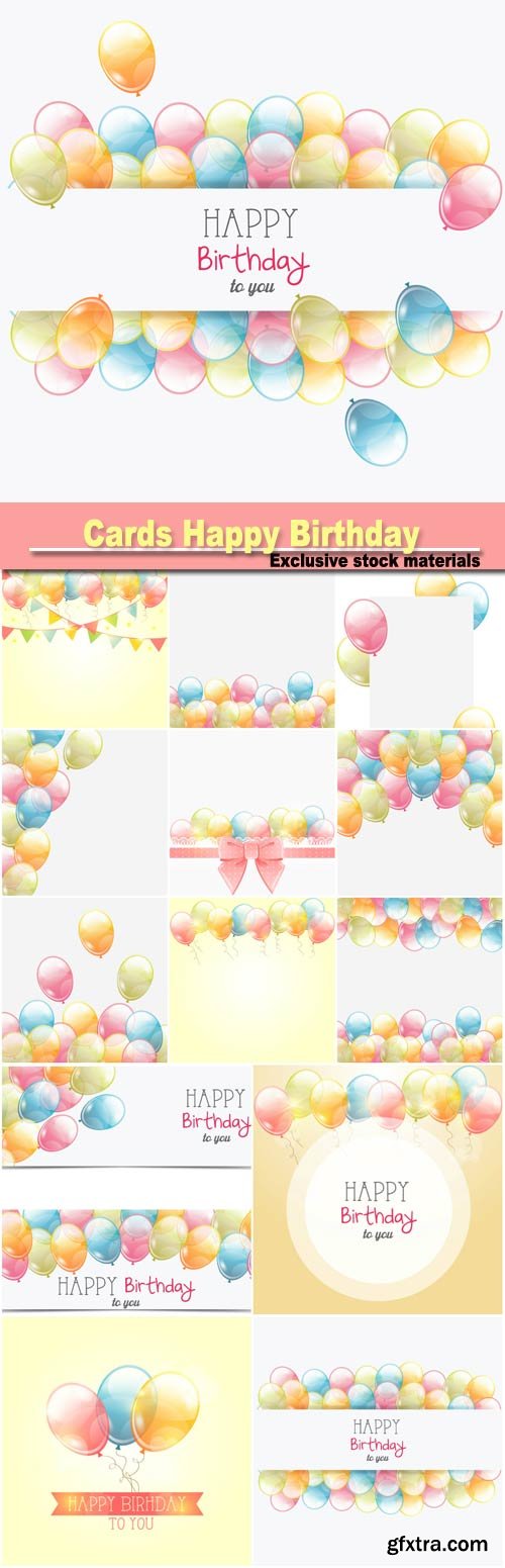 Cards Happy Birthday balloons