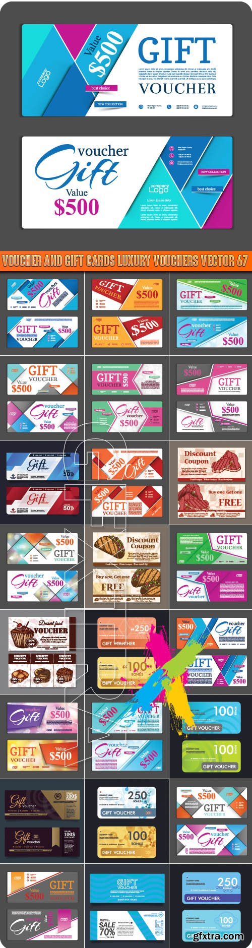 Voucher and gift cards luxury vouchers vector 67