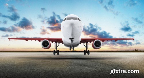 GraphicRiver - Jet Airplane A321 Mock-Up