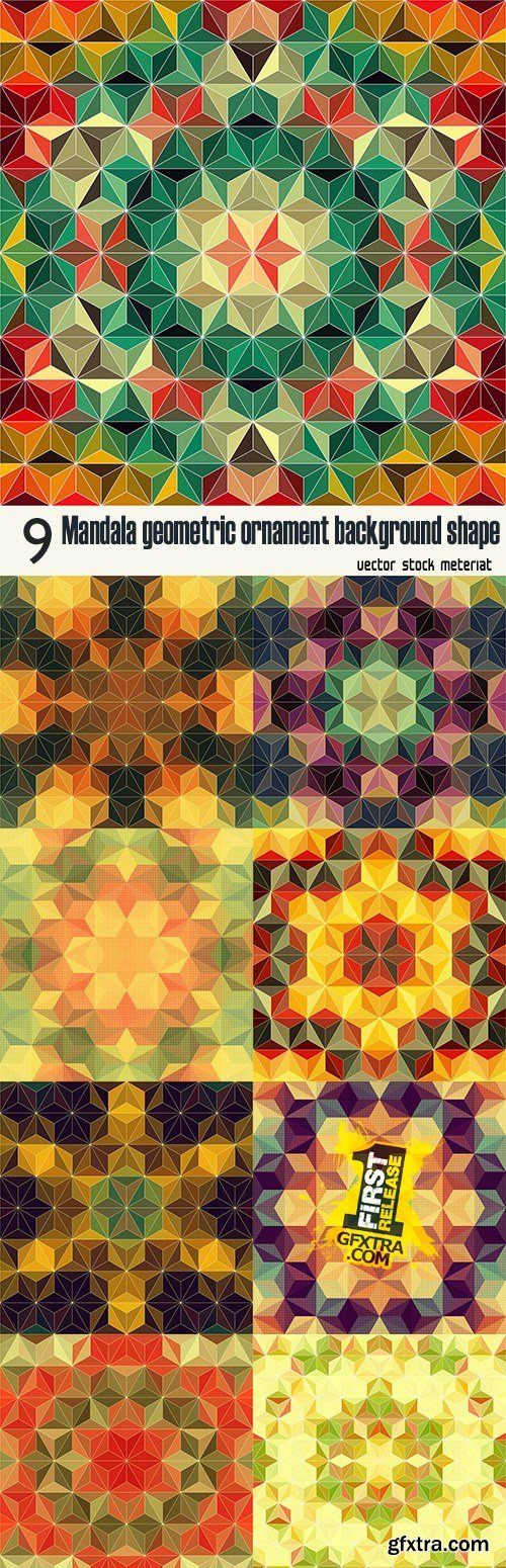 Mandala geometric ornament background shape