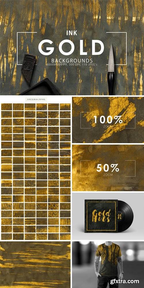CM 772163 - Gold Ink Backgrounds