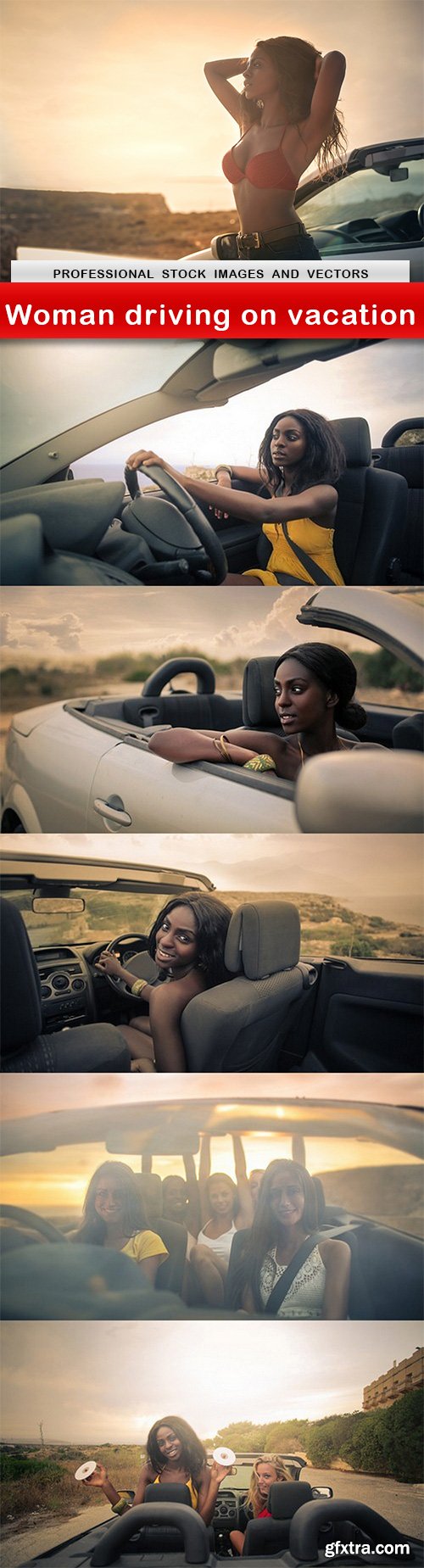 Woman driving on vacation - 6 UHQ JPEG