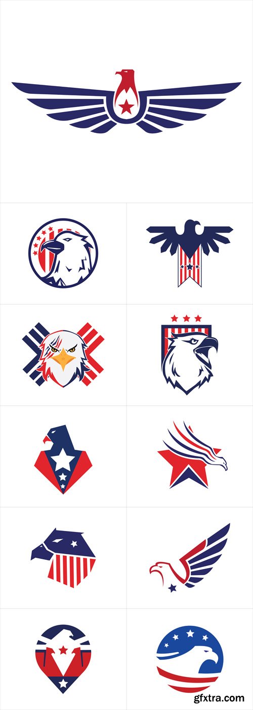 Vector Set - American Patriotic Logos