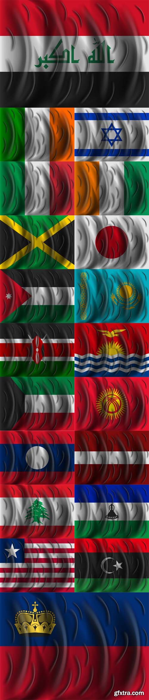Vector Set - Different Countries Wind Flags 2