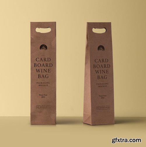Wine PSD Cardboard Bag