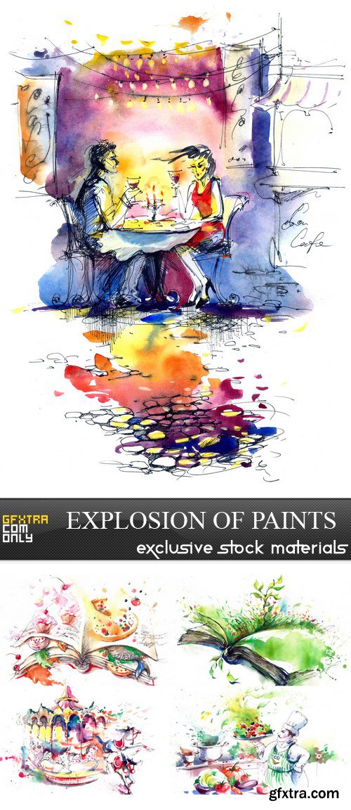 Explosion of Paints - 5 UHQ JPEG