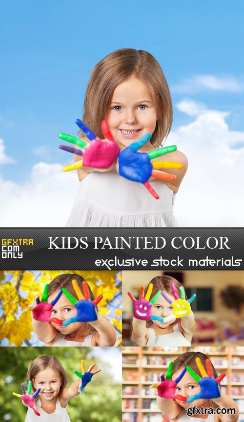 Kids Painted Color 5xJPG