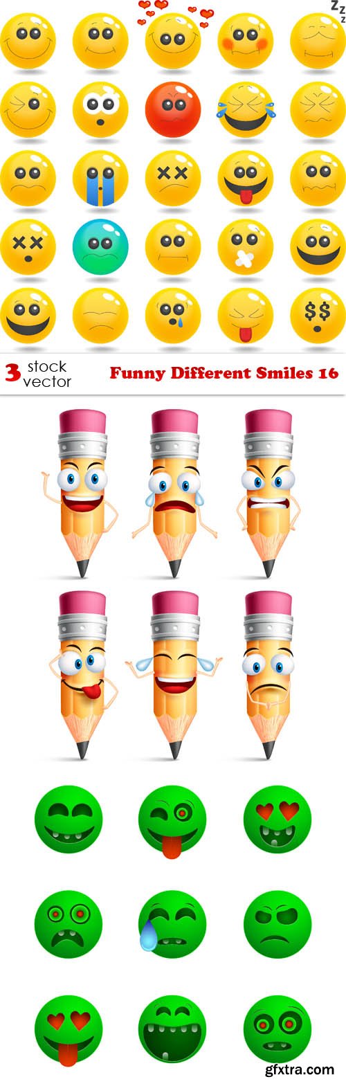 Vectors - Funny Different Smiles 16