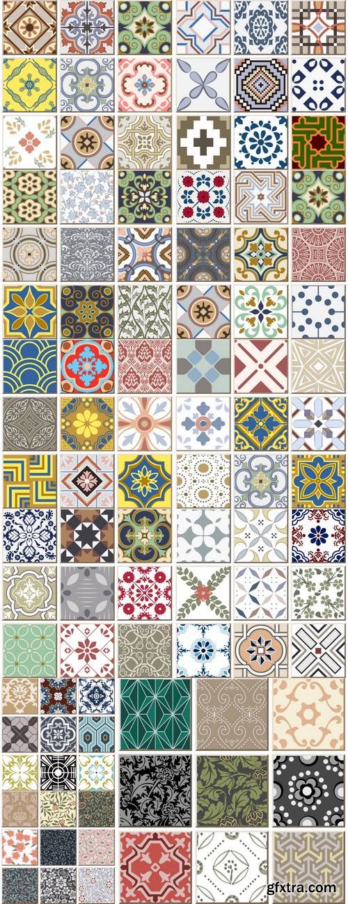 Vintage Retro Ceramic Tile Pattern