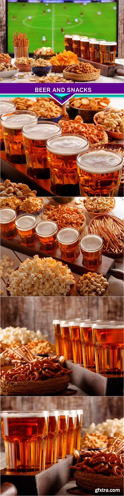 Beer and snacks on wooden background football fan set 5X JPEG
