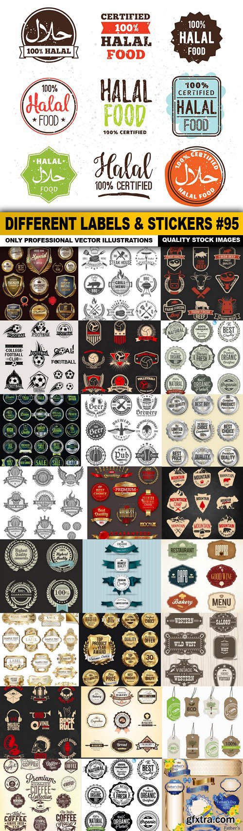 Different Labels & Stickers #95 - 25 Vector