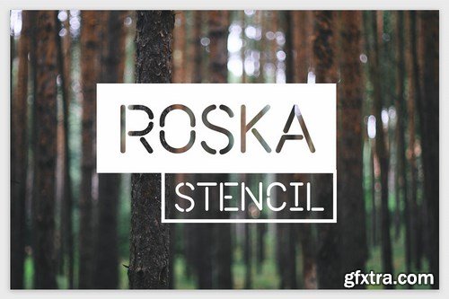 Roska Stencil Font