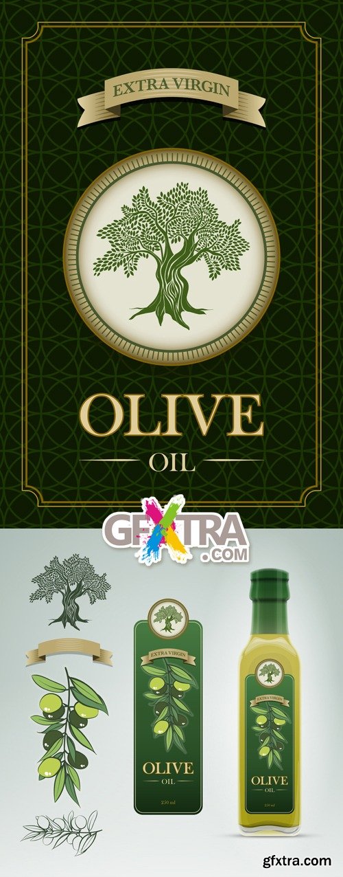 Olive Oil Labels Vector