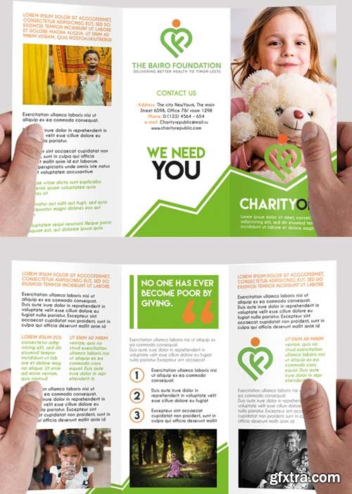 Charity Premium Tri-Fold PSD Brochure Template