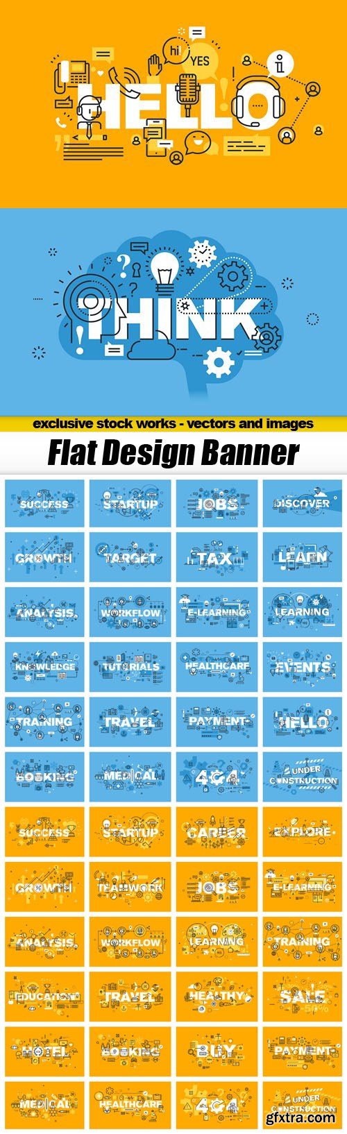 Flat Design Banner 50xEPS