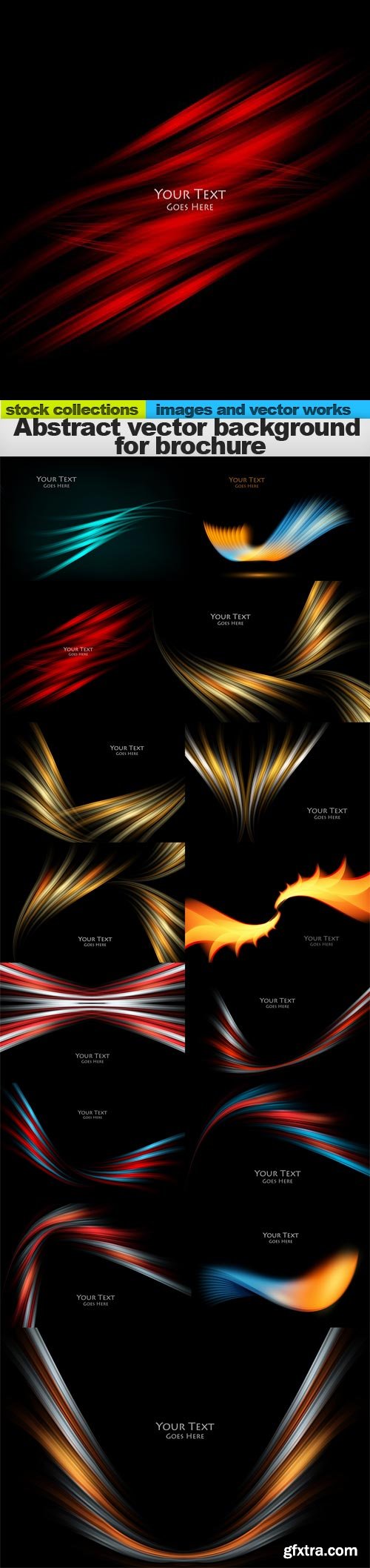 Abstract vector background for brochure, 15 x EPS